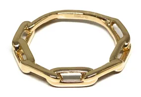 10k Solid Gold Paper Clip Link Band Ring (FC 122)