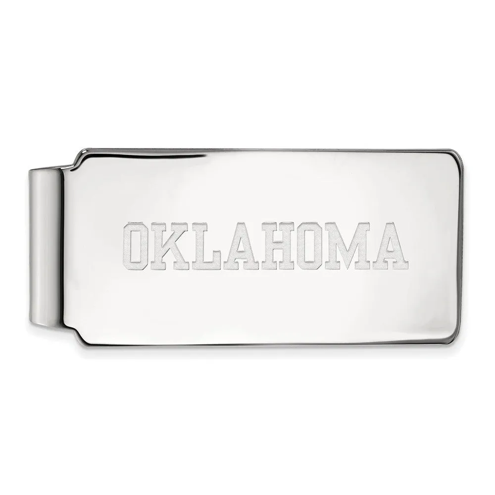 10k White Gold U of Oklahoma Money Clip