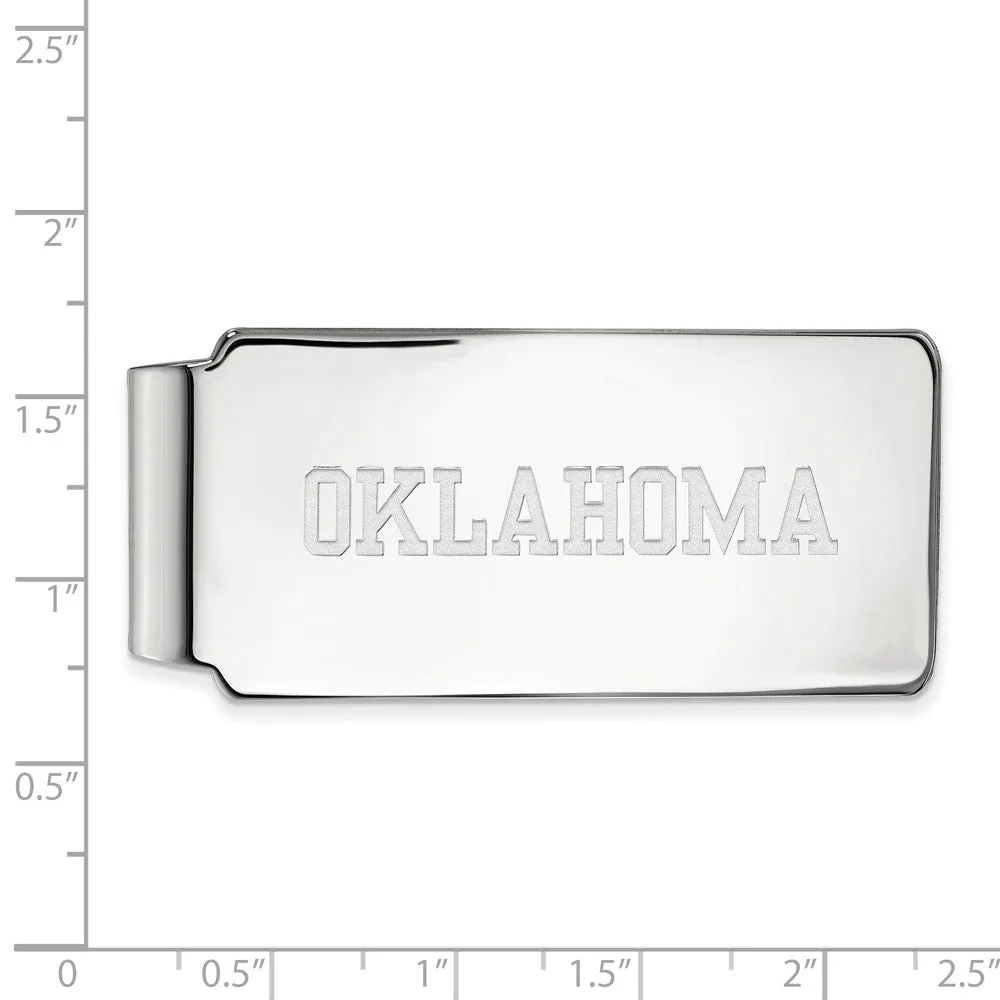 10k White Gold U of Oklahoma Money Clip