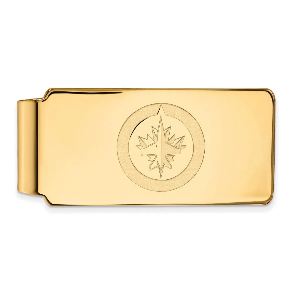 10k Yellow Gold NHL Winnipeg Jets Money Clip