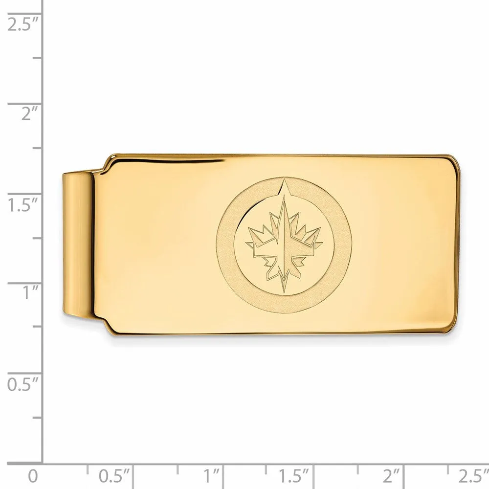 10k Yellow Gold NHL Winnipeg Jets Money Clip