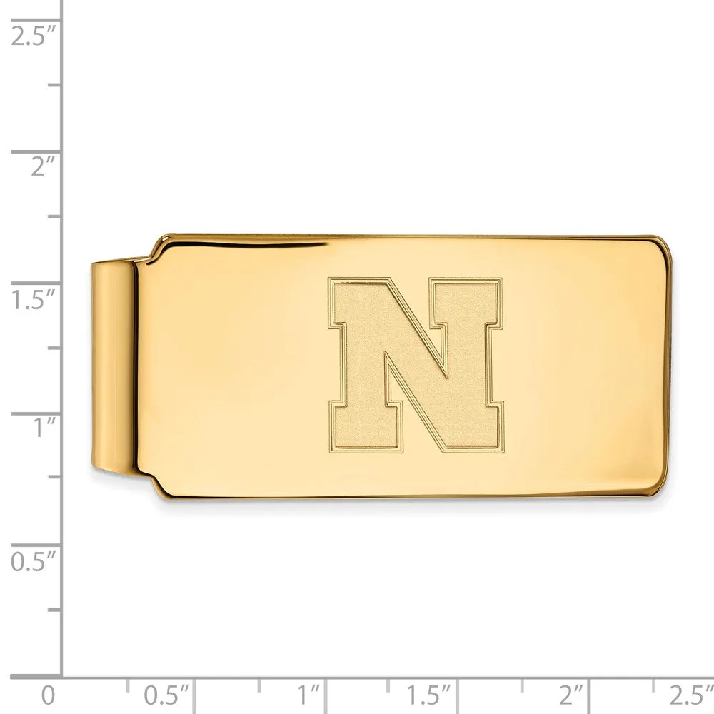 10k Yellow Gold U of Nebraska Money Clip