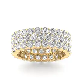 14K & 18K Gold Band of Diamond Eternity Ring, Lab Grown 5 ct