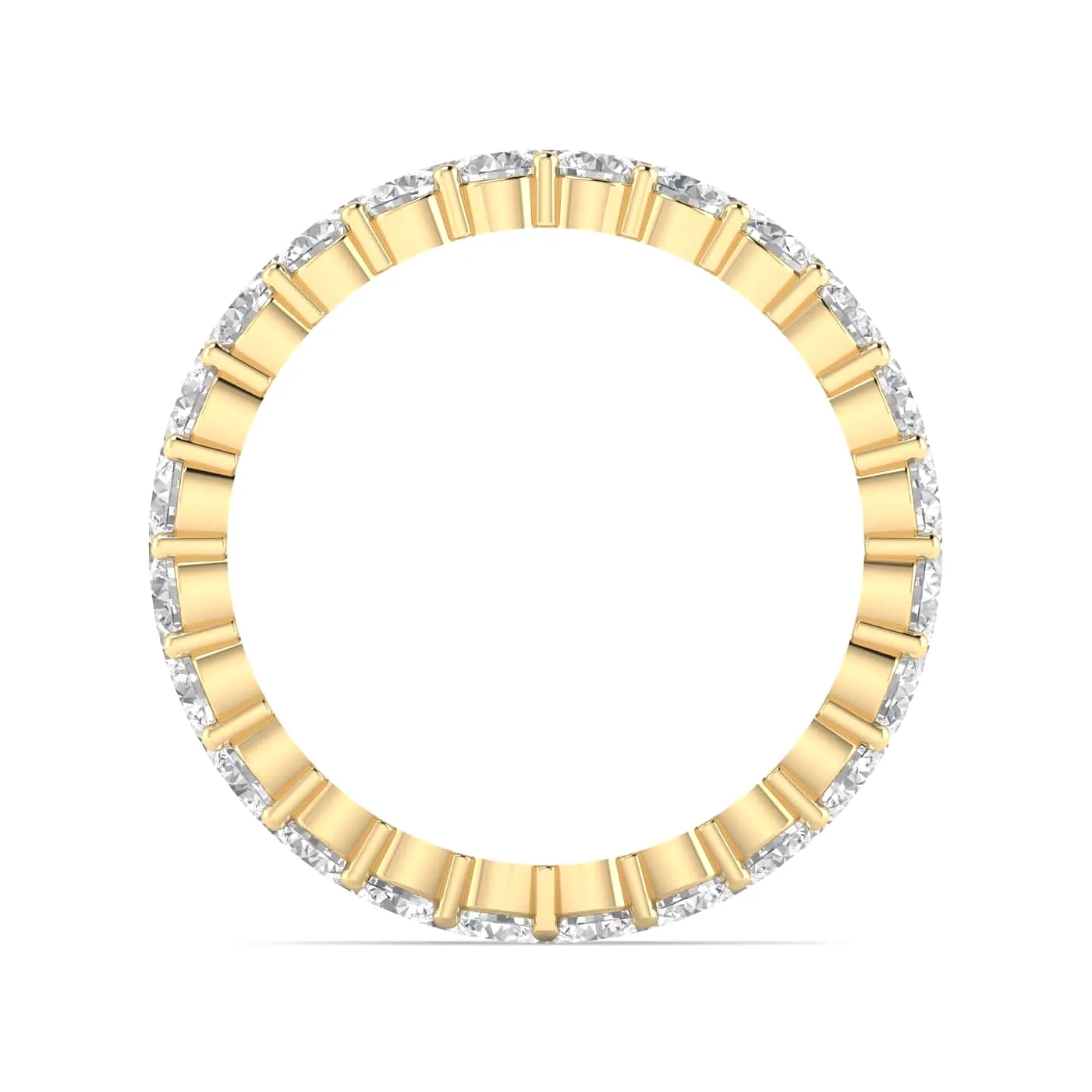 14K & 18K Gold Band of Diamond Eternity Ring, Lab Grown 5 ct