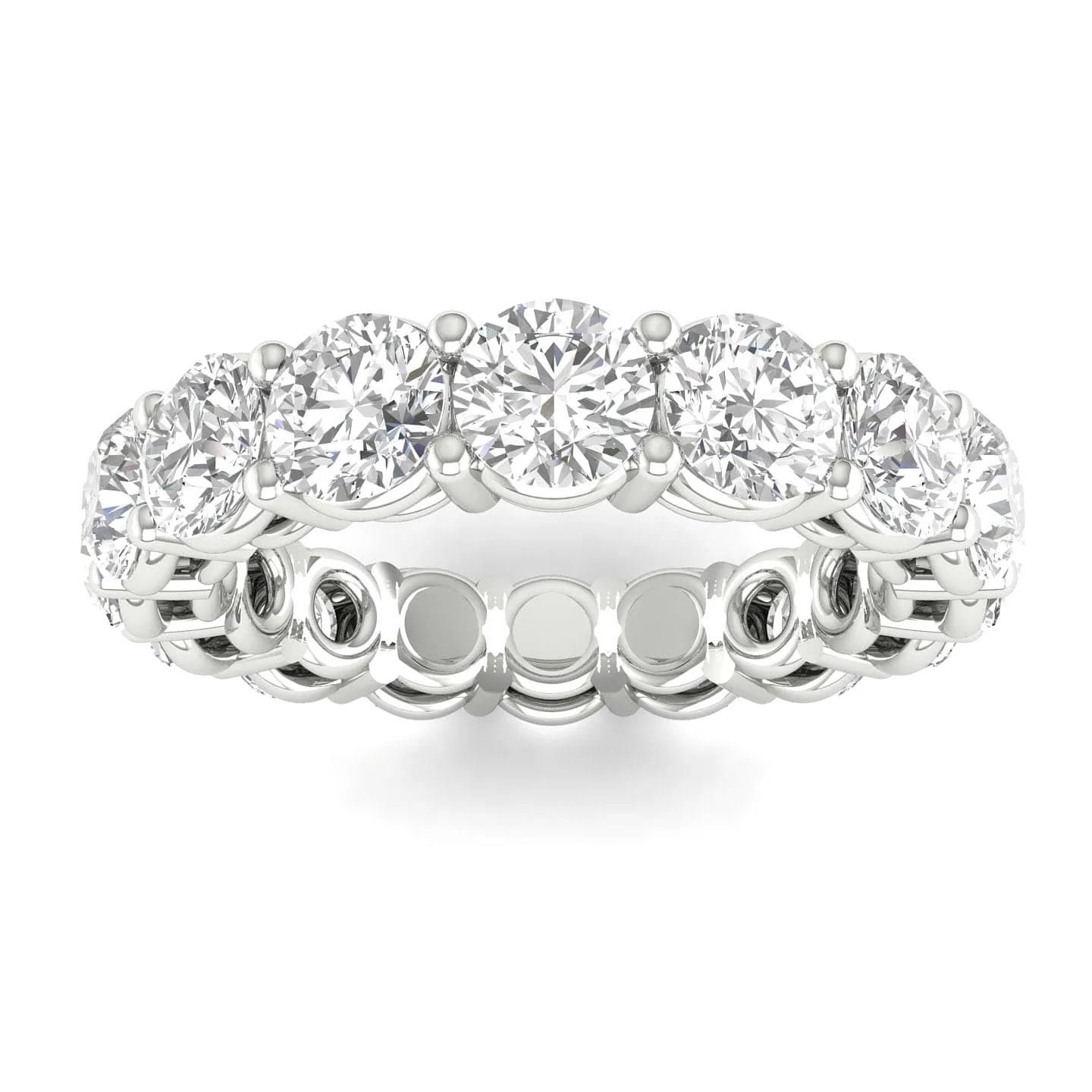 14K Gold Round Diamond Eternity Band Lab Grown