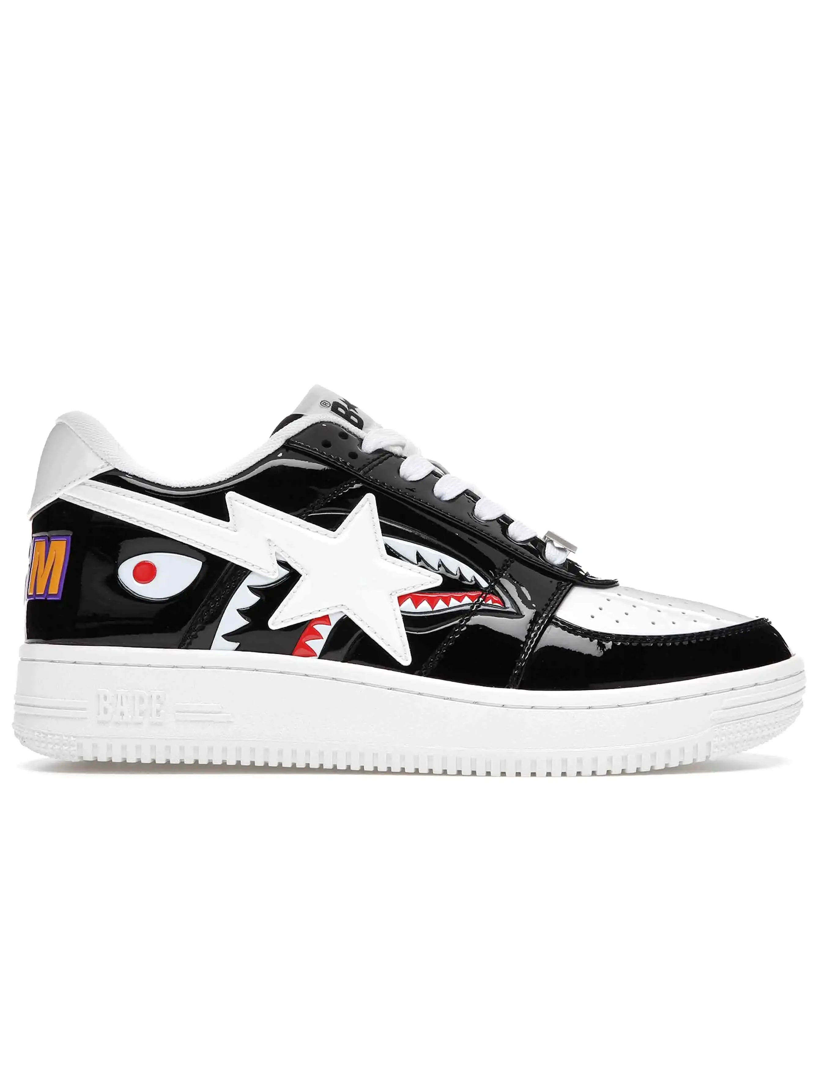 A Bathing Ape Bape Sta Low Color Block Shark Black