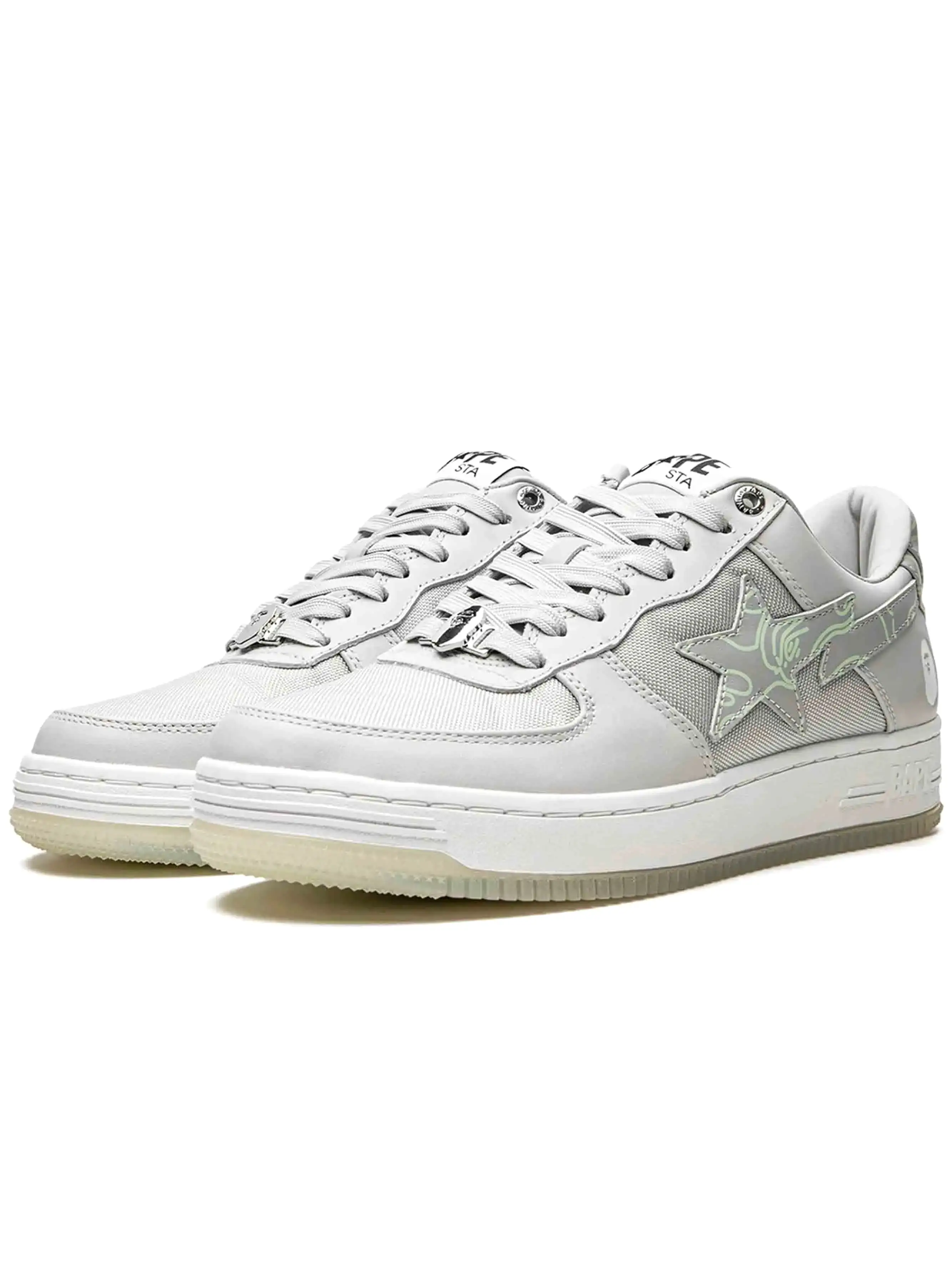 A Bathing Ape Bape Sta Text Code Camo Grey