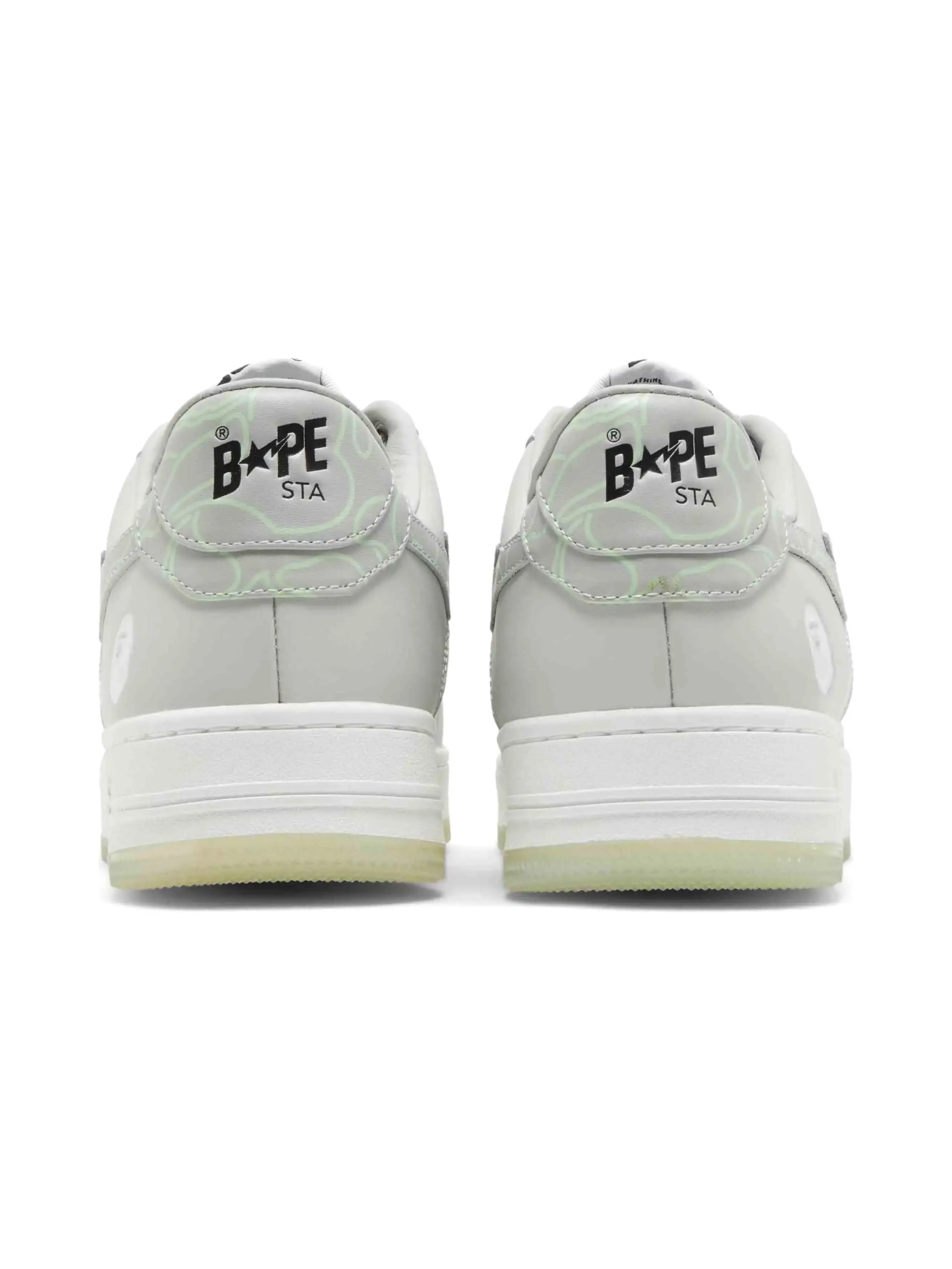 A Bathing Ape Bape Sta Text Code Camo Grey