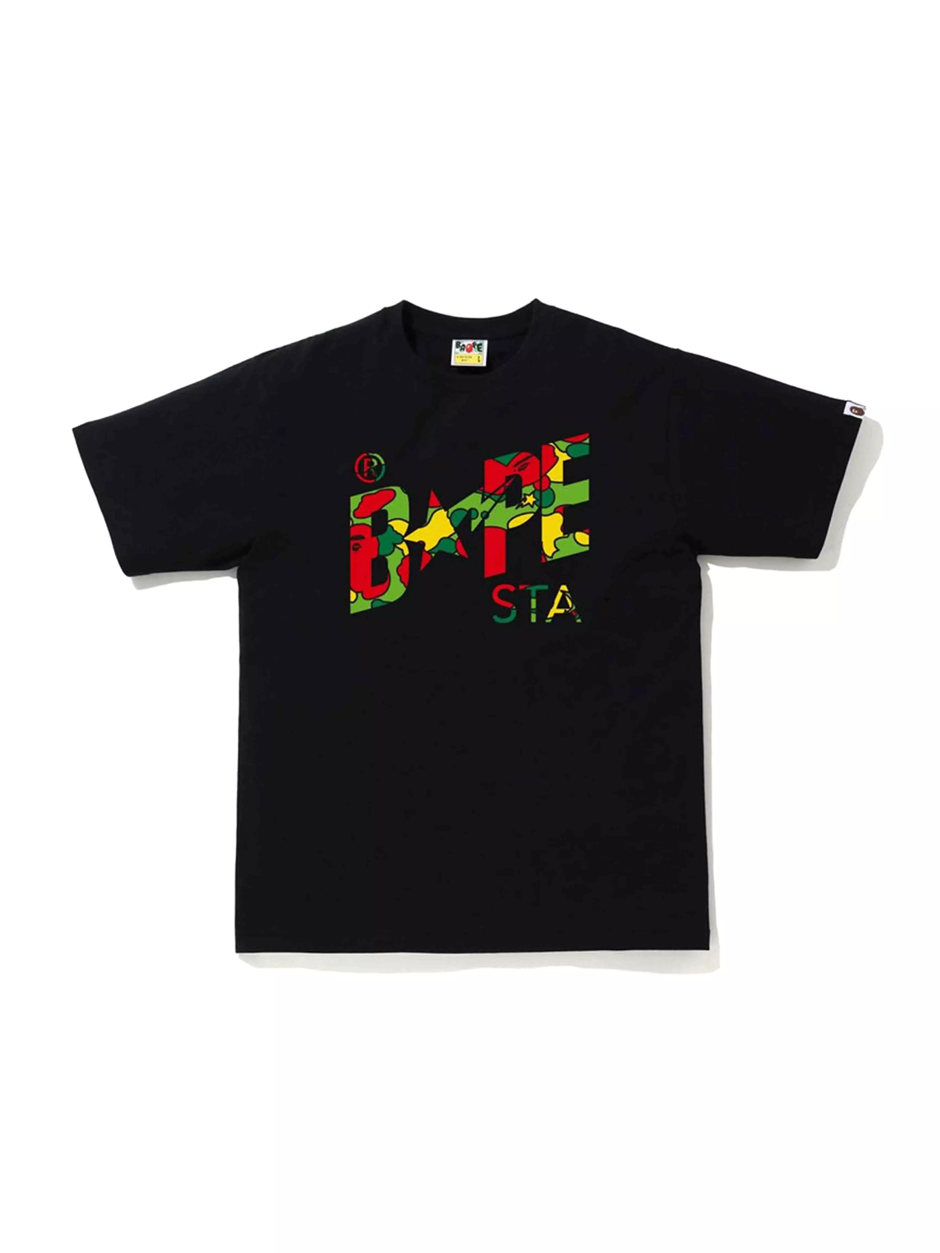 A Bathing Ape Camo Bape Sta Logo Tee Black/Multicolour