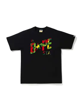 A Bathing Ape Camo Bape Sta Logo Tee Black/Multicolour