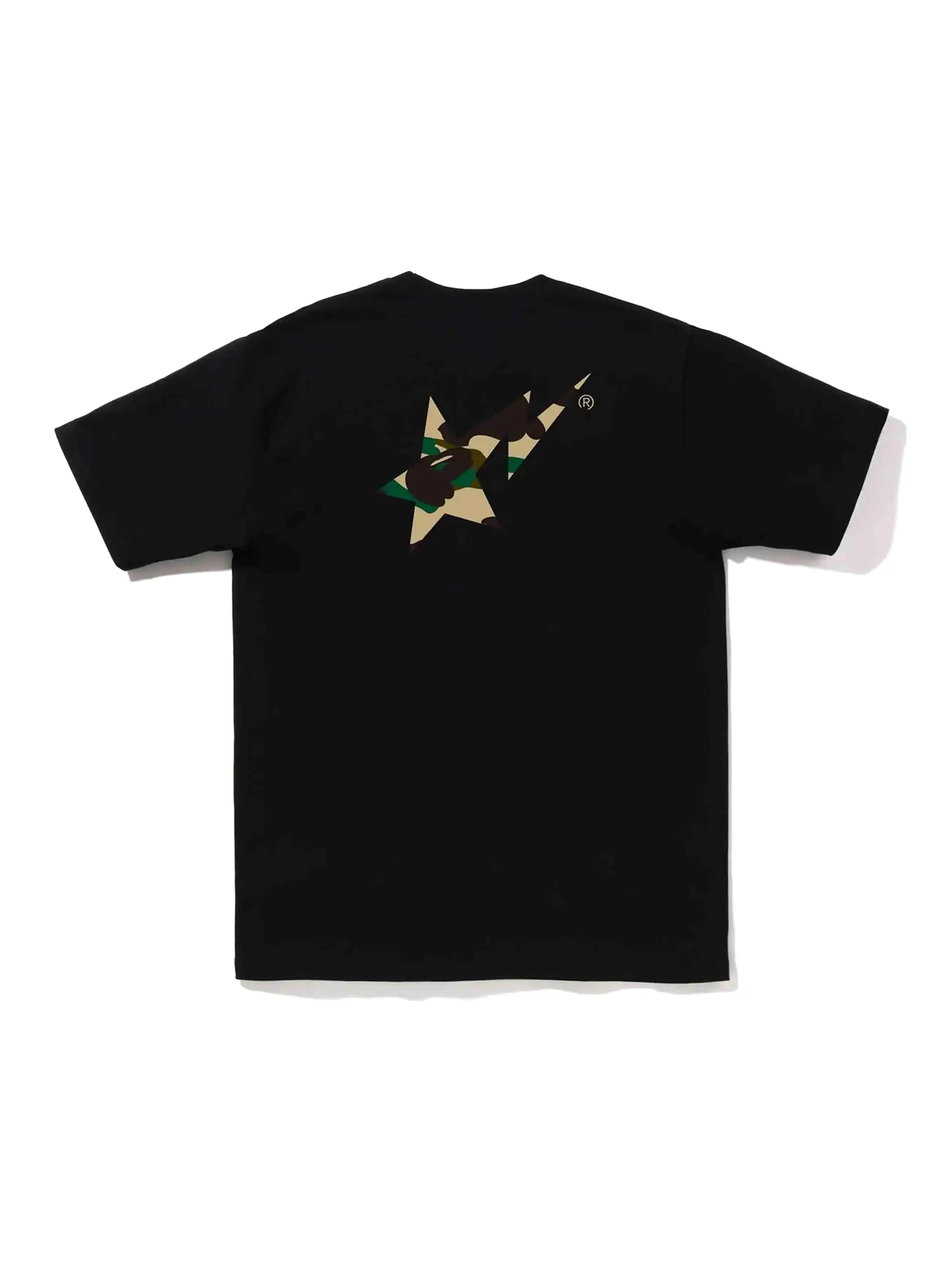 A Bathing Ape Camo BAPE STA Logo Tee Black/Yellow