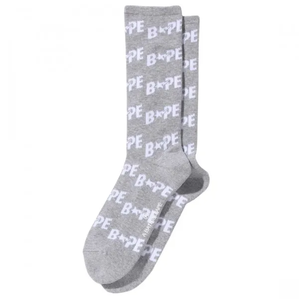 A Bathing Ape Men Bape Sta Socks (gray)