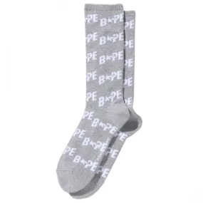 A Bathing Ape Men Bape Sta Socks (gray)