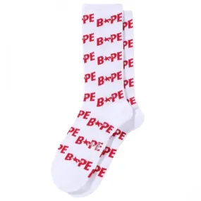 A Bathing Ape Men Bape Sta Socks (red)