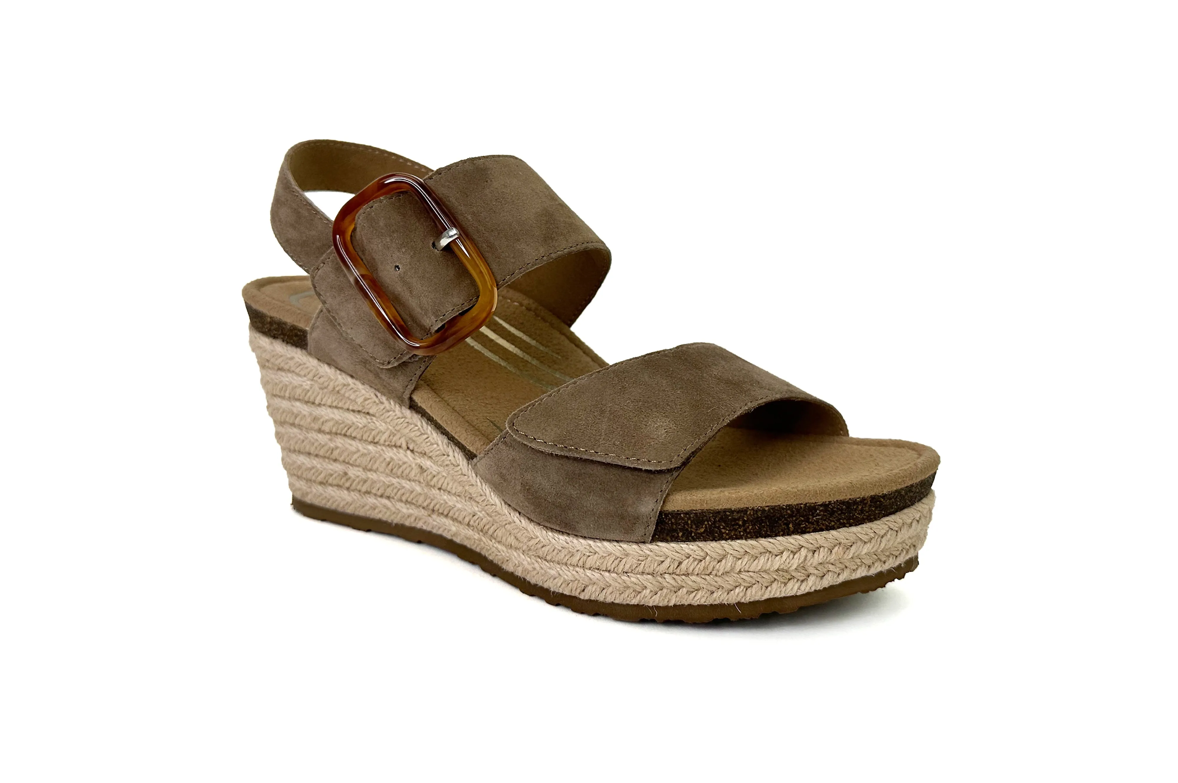 Aetrex Ashley Espadrille with Suede Wedge