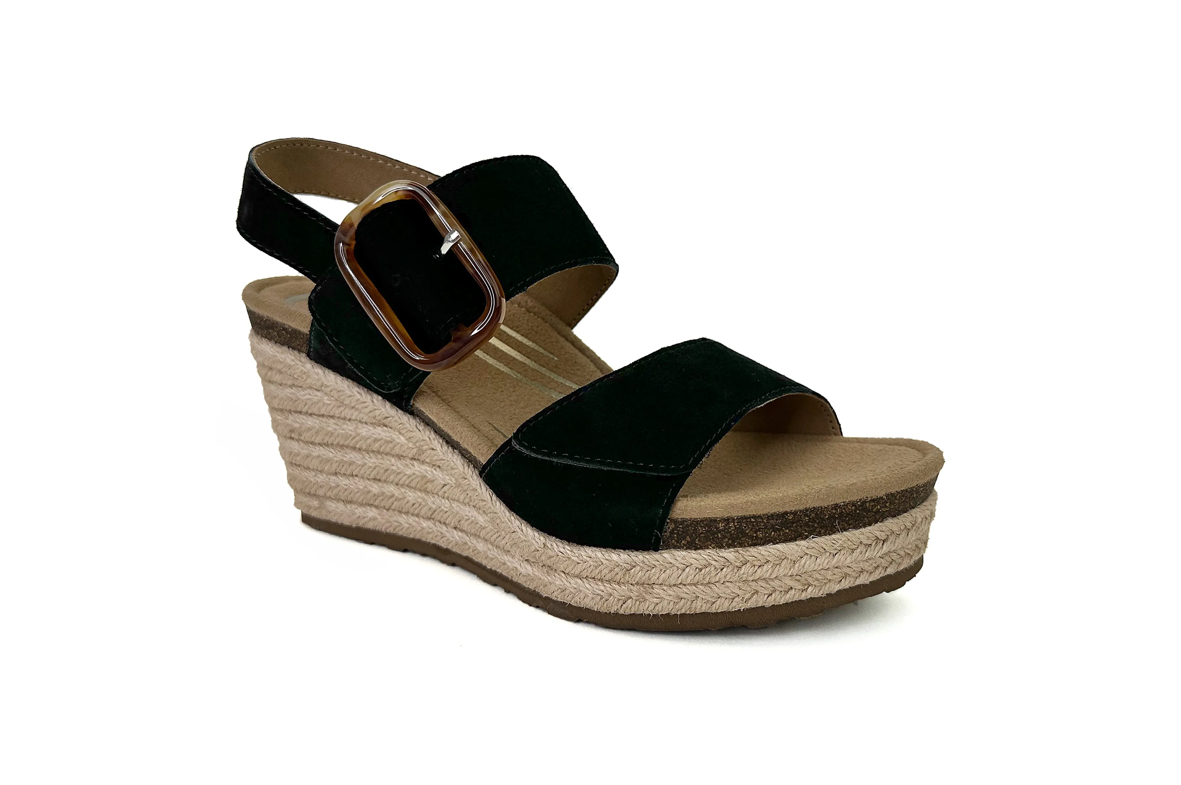 Aetrex Ashley Espadrille with Suede Wedge