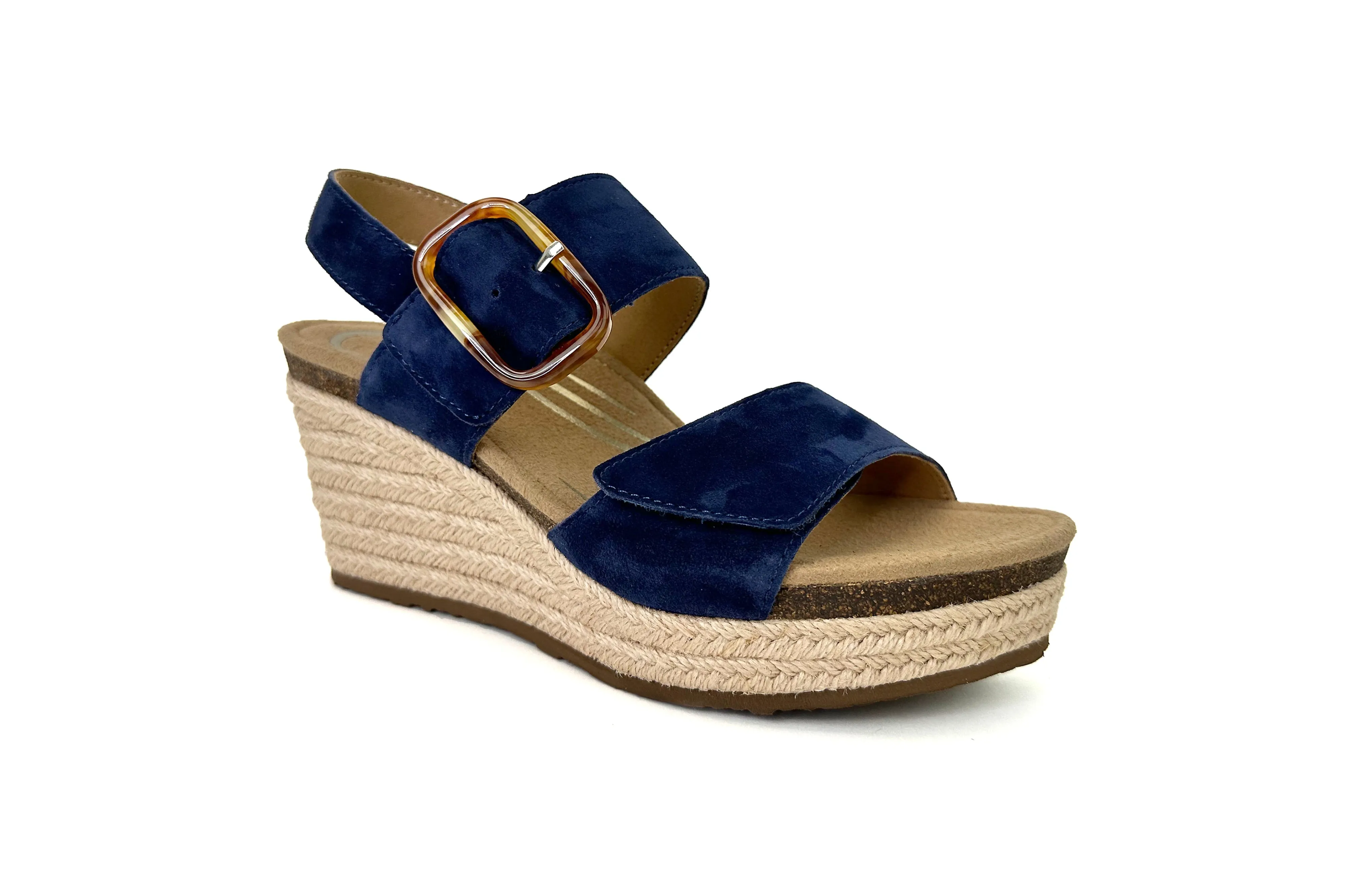 Aetrex Ashley Espadrille with Suede Wedge