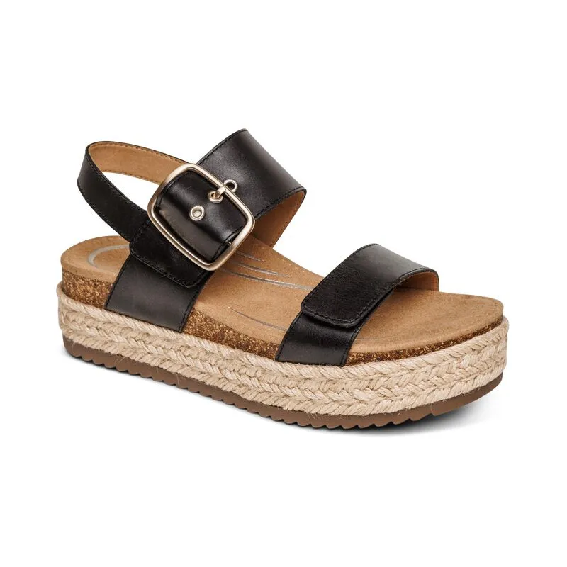 Aetrex Vania Platform Adjustable Sandal