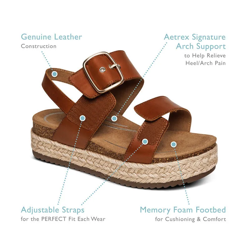 Aetrex Vania Platform Adjustable Sandal