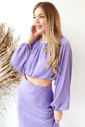 amethyst satin top