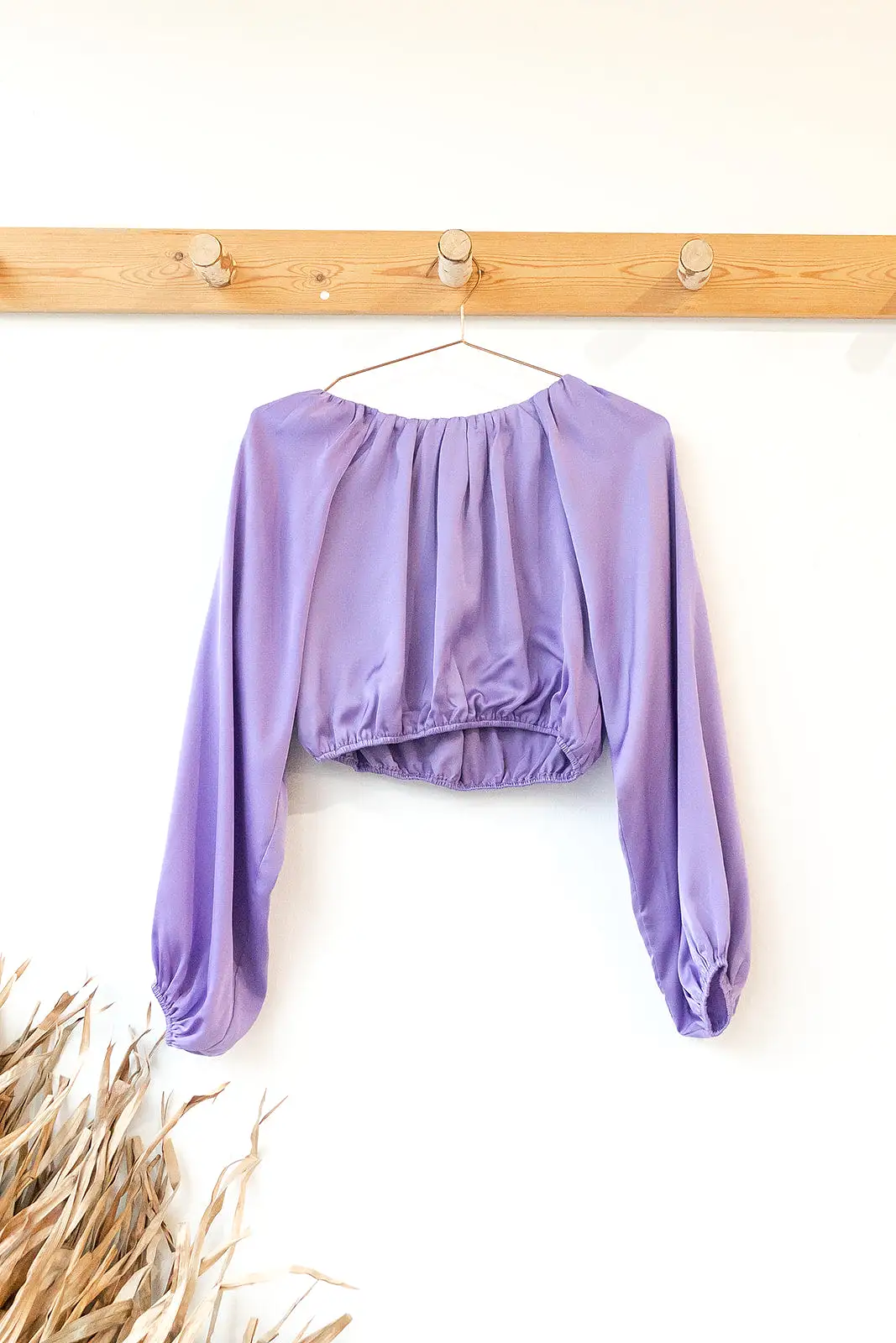 amethyst satin top