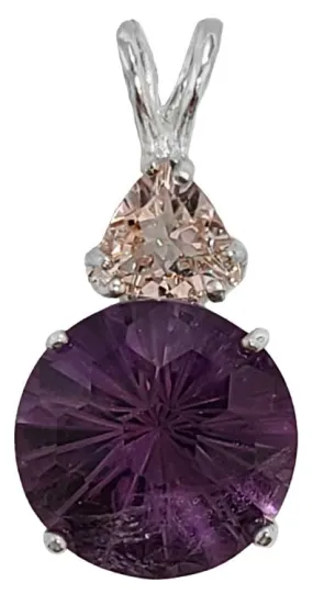 Amethyst Super Nova? with Trillion Cut Morganite