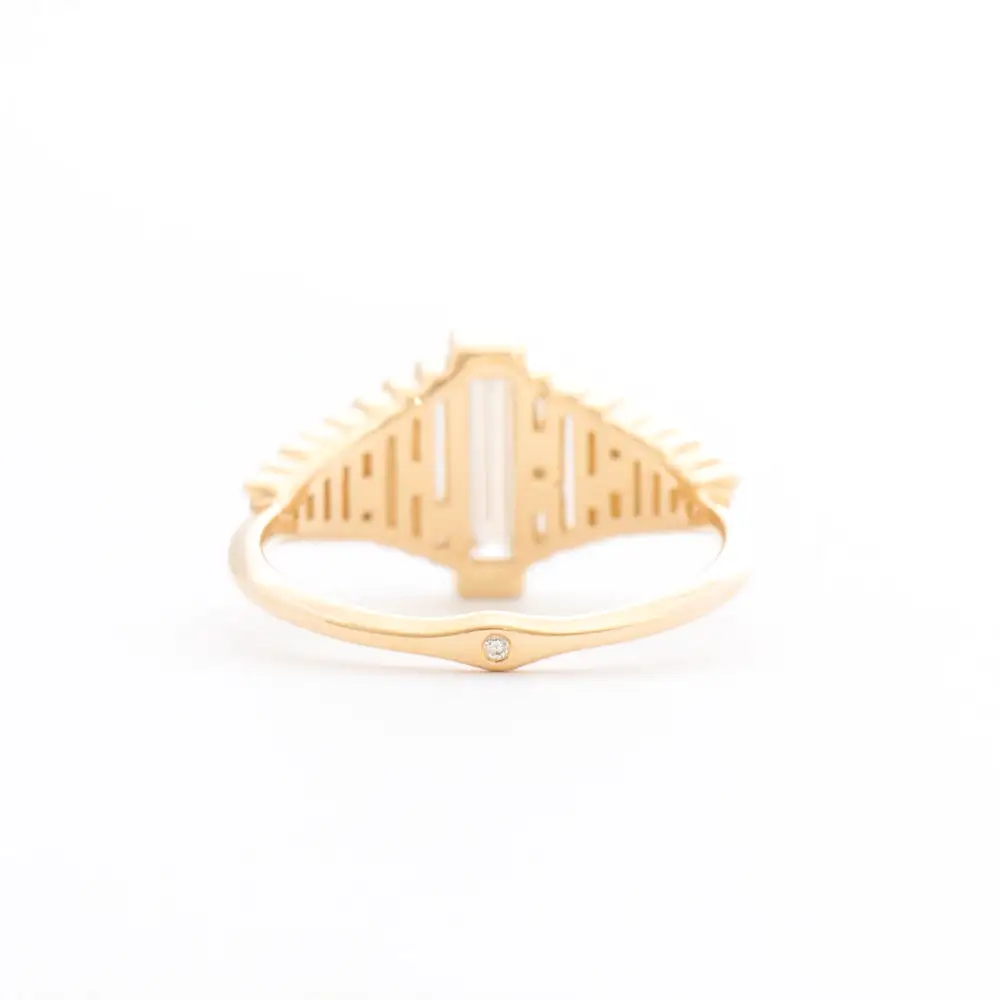 Baguette Diamond Ring with Gradient Diamonds