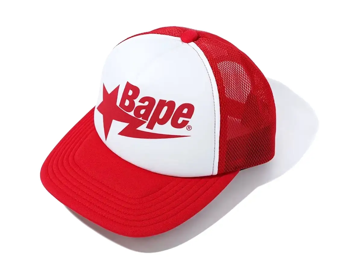 BAPE STA MESH CAP RED