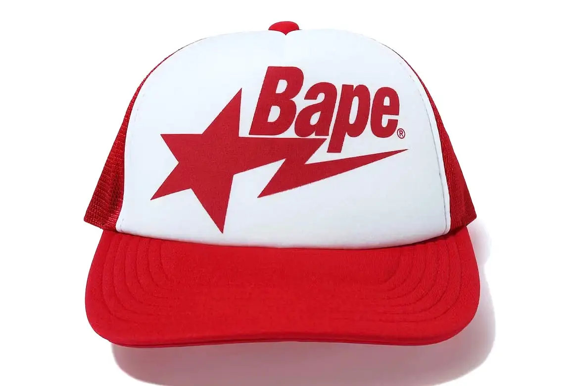 BAPE STA MESH CAP RED