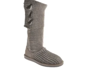 Bearpaw Women's Knit Tall Boot Gray