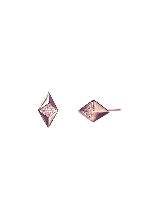 Billy Diamond Earring, 18k Rose Gold