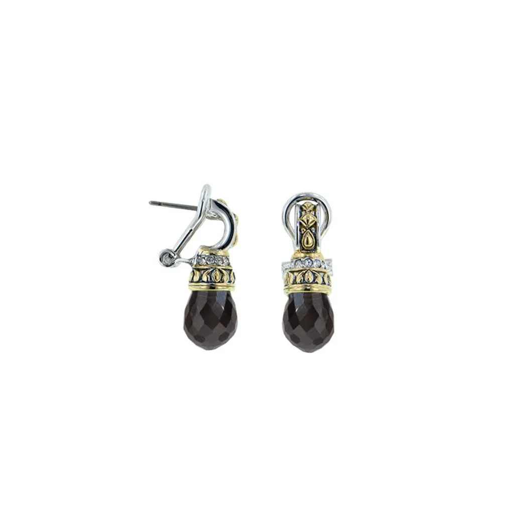 Briolette Drop Black Post Clip Earrings by John Medeiros