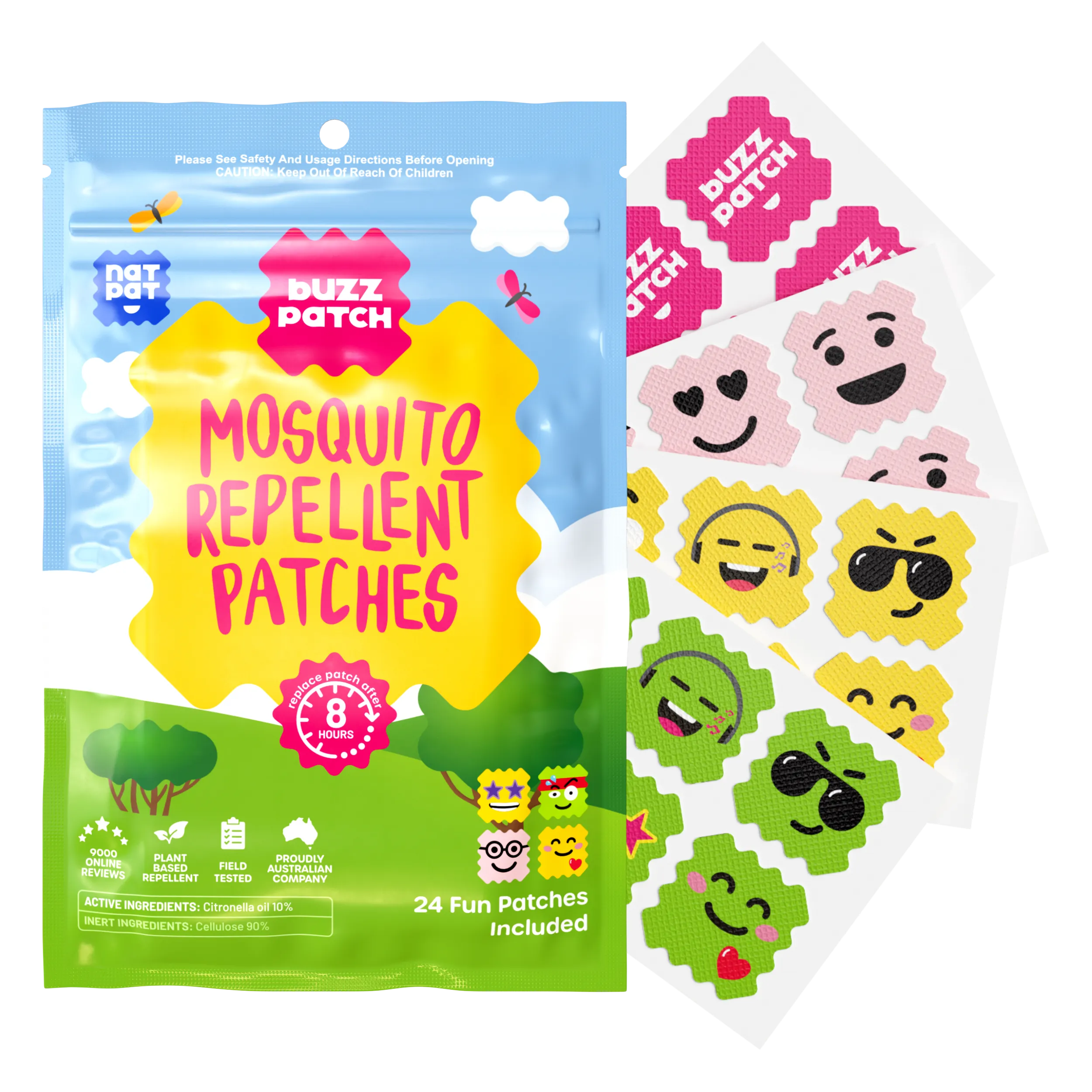 BuzzPatch Mosquito Stickers - Insect Repellent Stickers