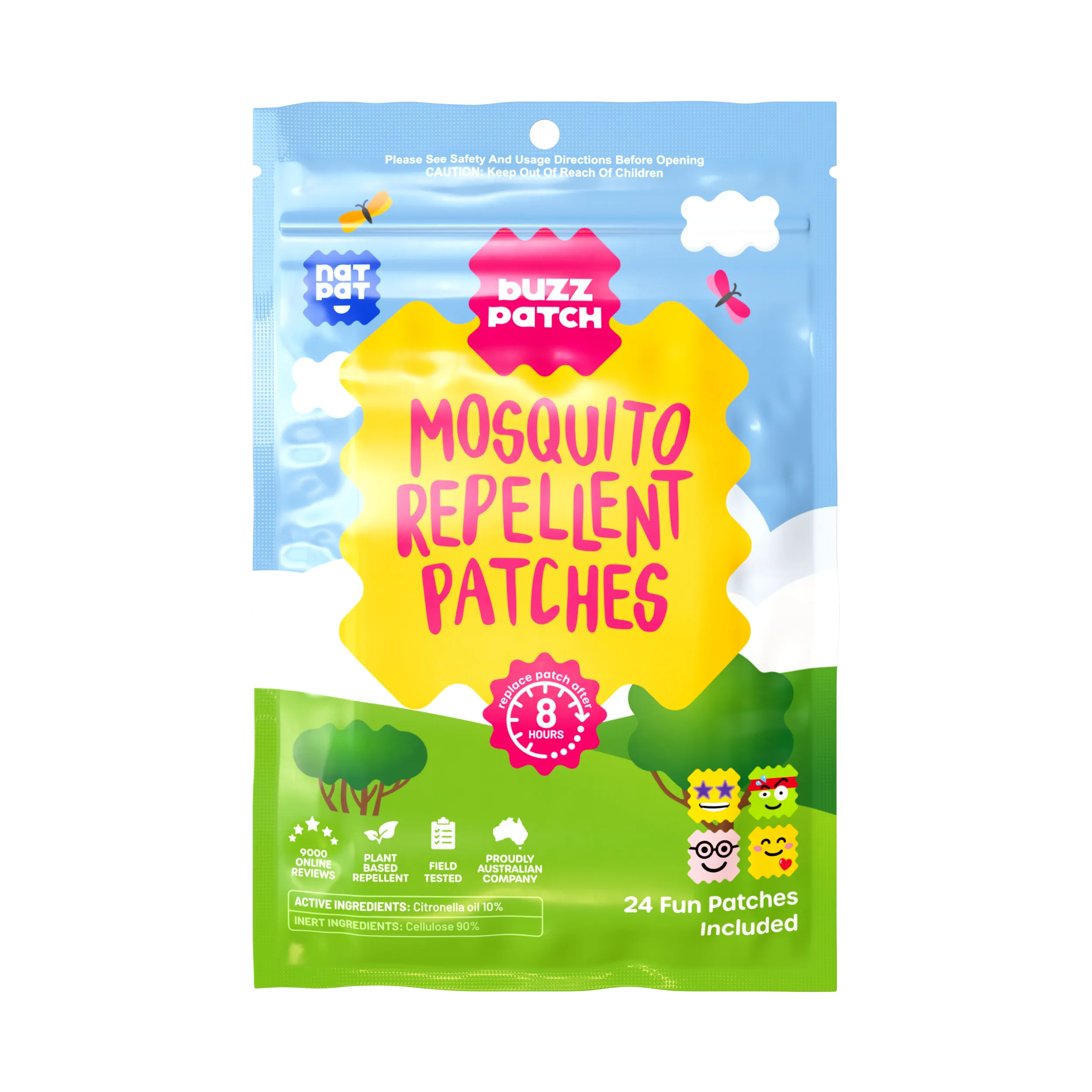 BuzzPatch Mosquito Stickers - Insect Repellent Stickers