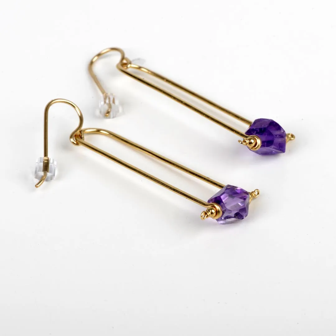 ENCLAVE & CO AMETHYST DROP EARRINGS