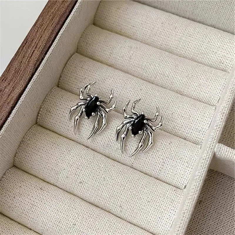 Fashion Big spider Shaped Earrings Punk Gothic Style insect Clip Ear Jewelry