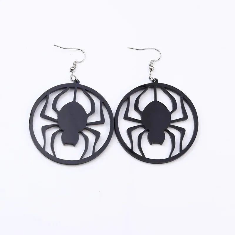 Fashion Big spider Shaped Earrings Punk Gothic Style insect Clip Ear Jewelry