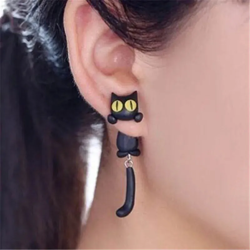 Fashion Big spider Shaped Earrings Punk Gothic Style insect Clip Ear Jewelry