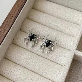 Fashion Big spider Shaped Earrings Punk Gothic Style insect Clip Ear Jewelry