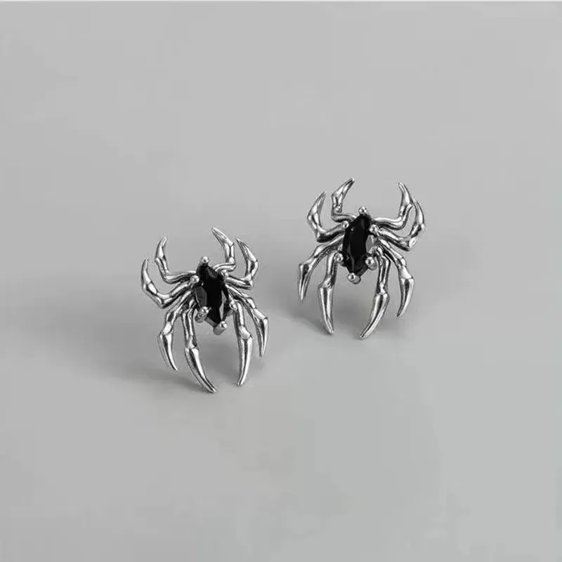 Fashion Big spider Shaped Earrings Punk Gothic Style insect Clip Ear Jewelry