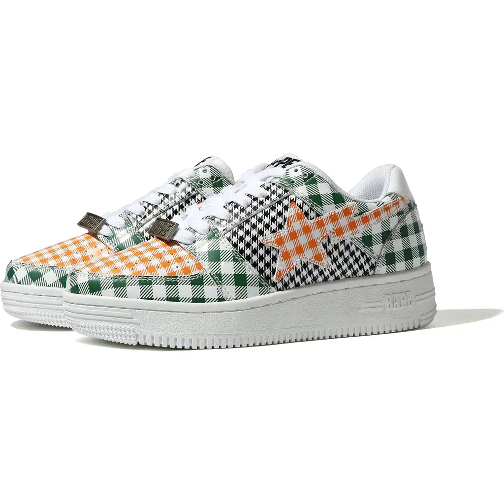 GINGHAM CHECK MULTI PATTERN BAPE STA LOW