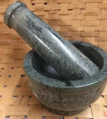 Green Stone Mortar and Pestle