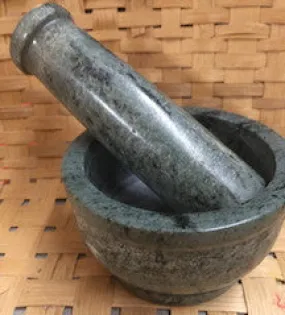 Green Stone Mortar and Pestle