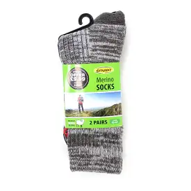 Grisport Mens Ladies Boys Socks 2 Pack Work Boot Wellington Sock Navy Grey 6-12