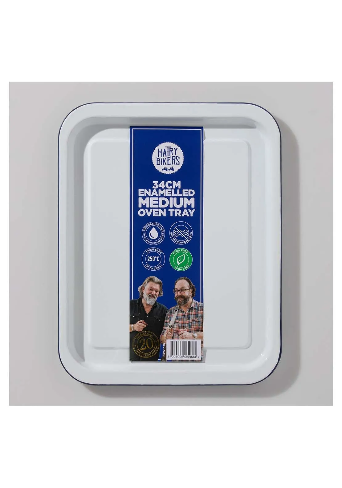 Hairy Bikers Enamelled Oven Tray - White