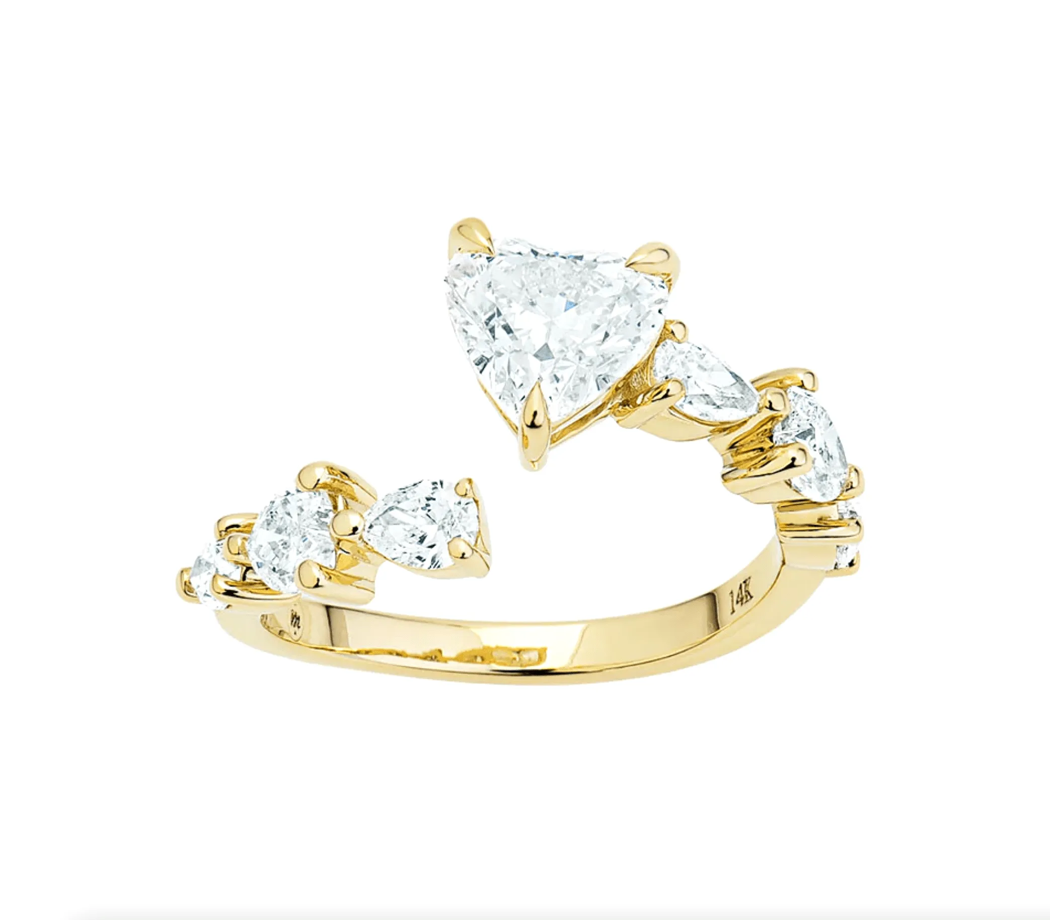 Heart Shaped Diamond Engagement Rings, Lab Grown