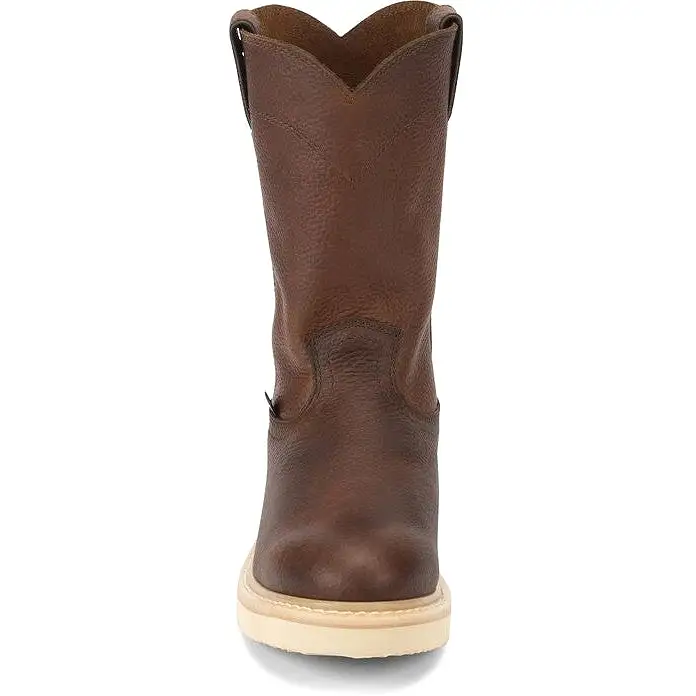 Justin Men's Axe 10 Soft Toe Wedge Western Work Boot -Brown- WK4908