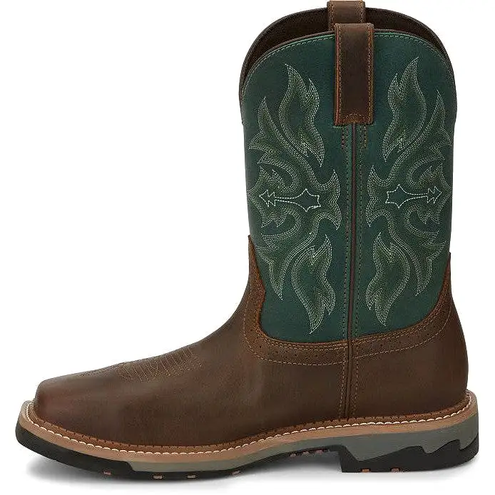 Justin Men's Bolt 11 Comp Toe WP Western Work Boot -Tan- SE4105