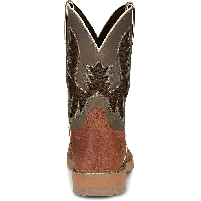 Justin Men's Bolt 11 Nano Comp Toe Western Work Boot -Brown- SE4111