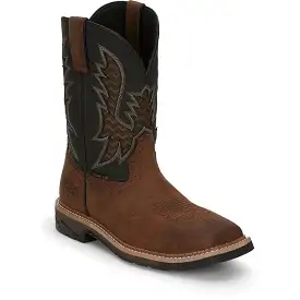 Justin Men's Bolt 11 Nano CT Western Work Boot -Brown- SE4113